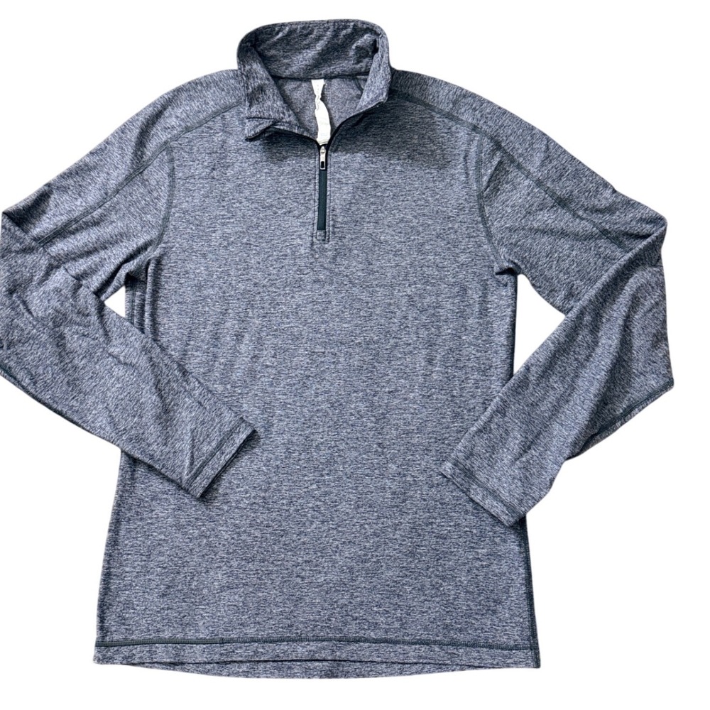 Lululemon Metal‎ Vent Tech 1/2 Zip Pullover Men M Heathered Grey Space CC20